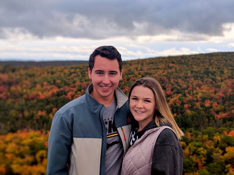 Jacob went to college at Michigan Tech and Mckenna went to Eastern Michigan but that never stopped them from driving to see each other.