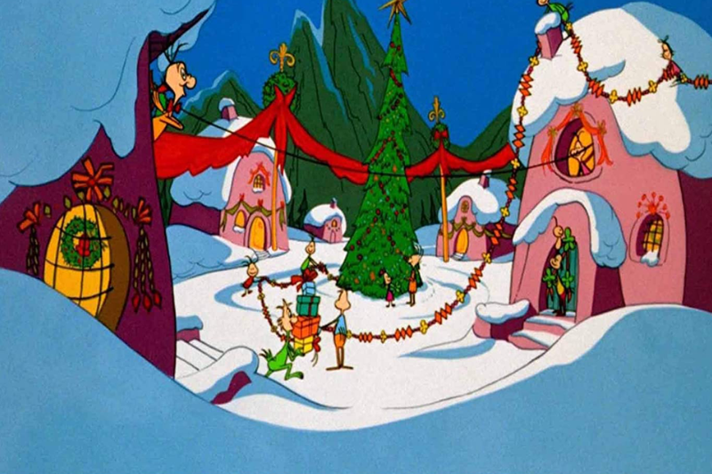whoville backdrop grinch party themed decor