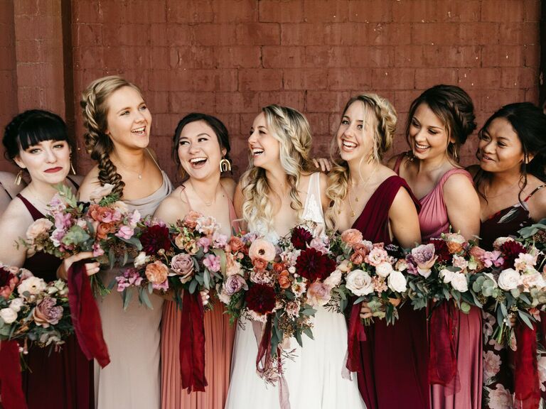 bride and bridesmaids