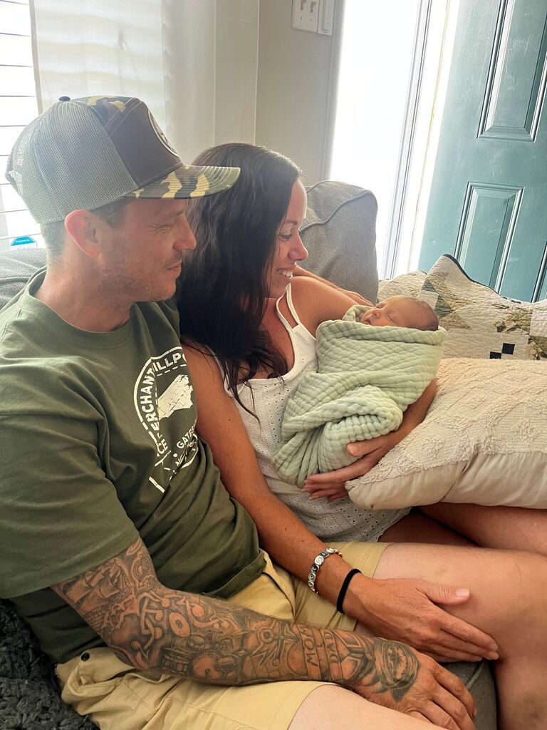 Meeting our sweet niece Maren for the first time