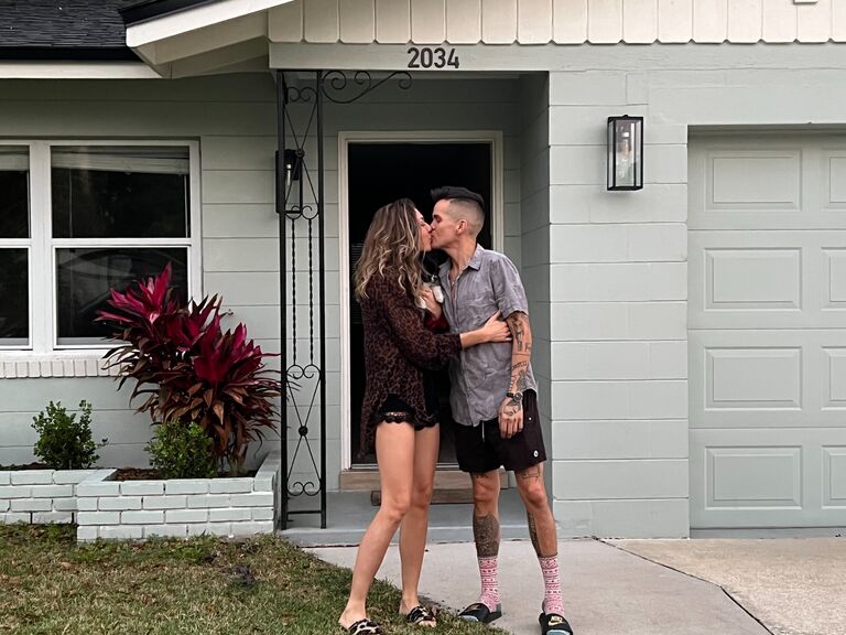 They bought their first home together.