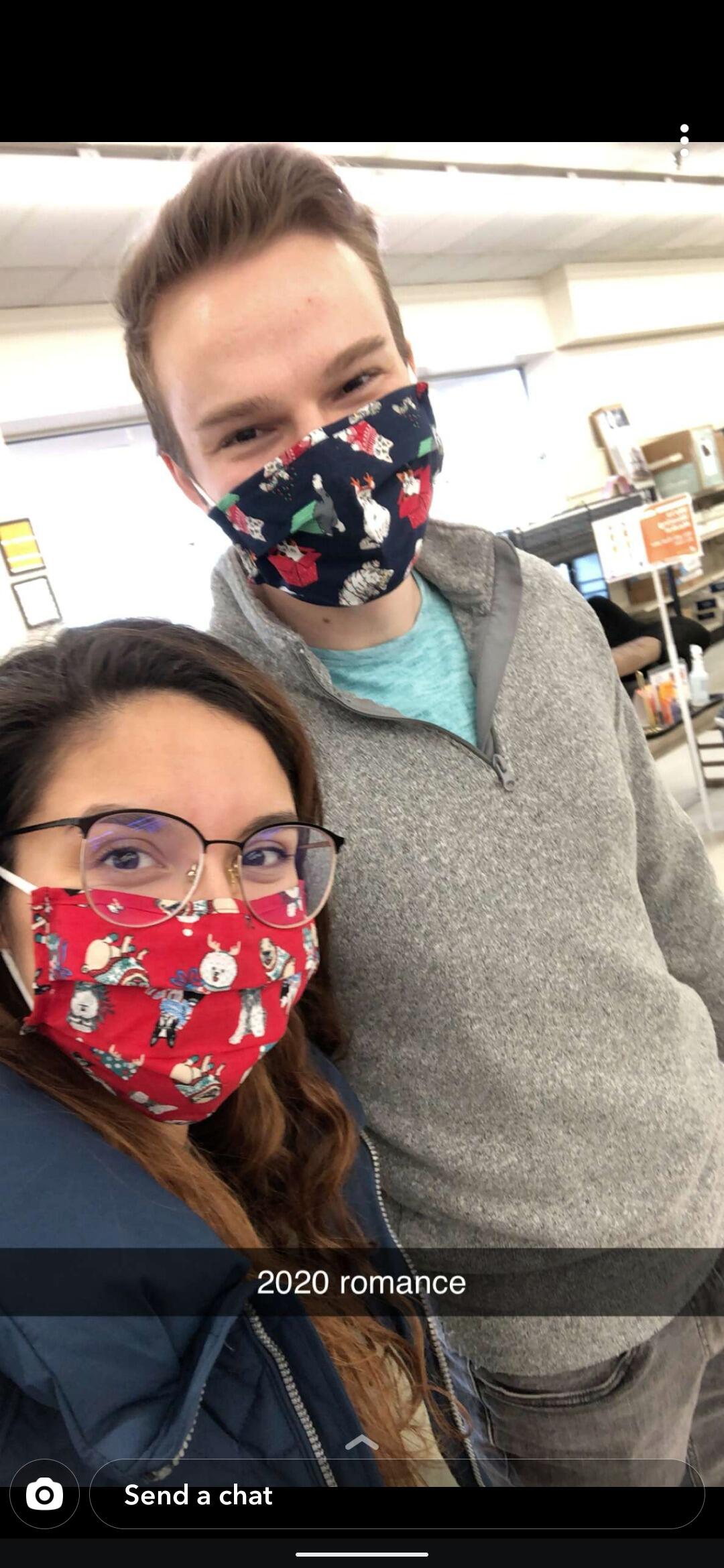 The holiday season was split between time with Amanda's and Cameron's families where the matching Christmas spirit continued with cute couples' masks, mesmerizing hexagonal gingerbread houses, and making the most of every moment together.