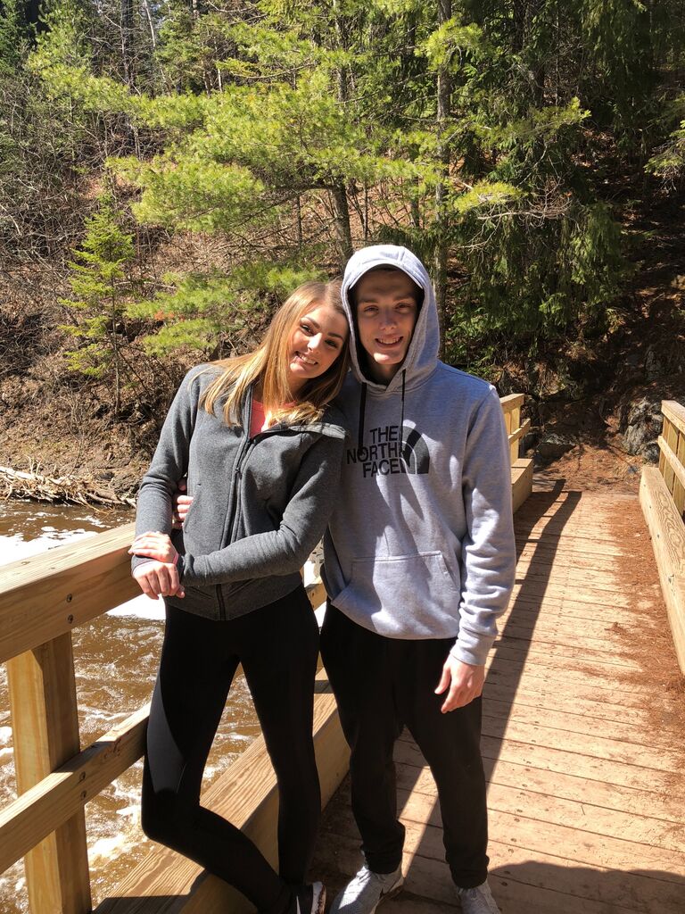 One of Ryan's many visits to see Haily in Duluth!