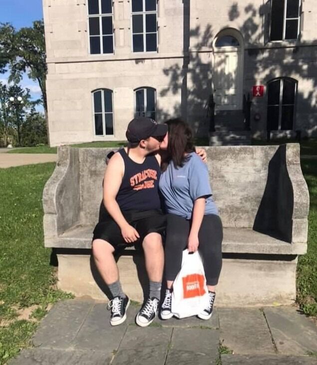 The Kissing Bench at Syracuse University. Legend states that couples who kiss on the bench are destined for marriage!