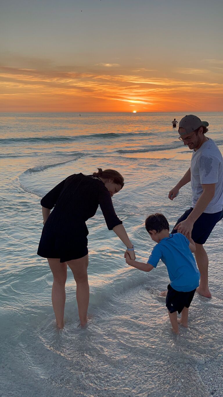 First vacation together with Lauren, Luca and Seb in Florida. Big moments blending our Family of 6.