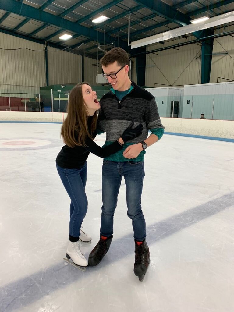 Ice skating during our Christmas break! My family enjoyed getting to know Luke a bit better that day.
