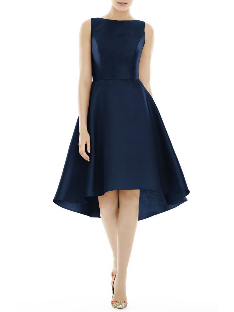 dark blue dress for wedding guest