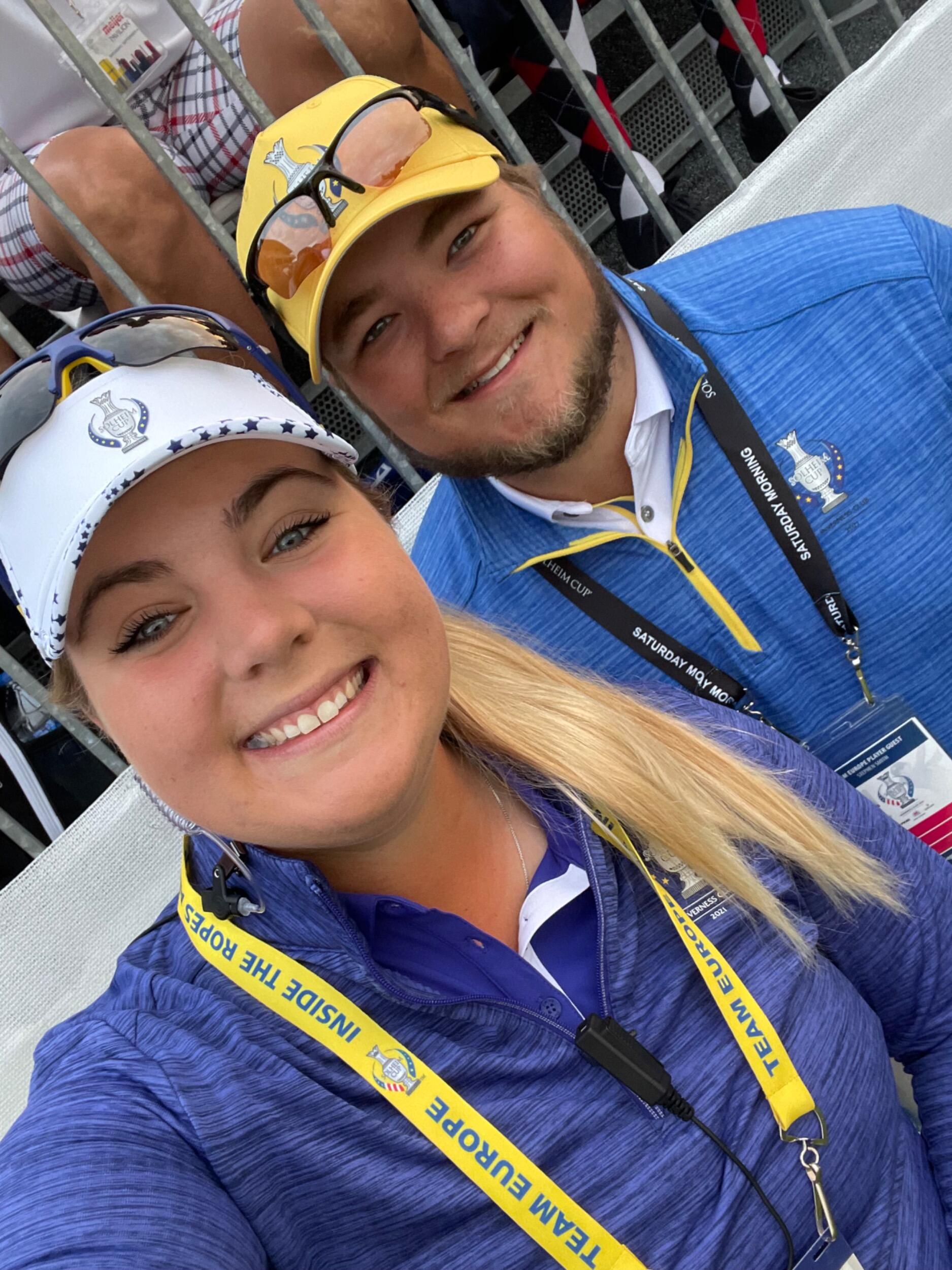 What a memory we were able to share together!! I was the traveling reserve for Team Europe in the 2021 Solheim Cup and Stephen was able to come as an official supporter. We had the best week ever and there is no one else I would have wanted to share this experience with