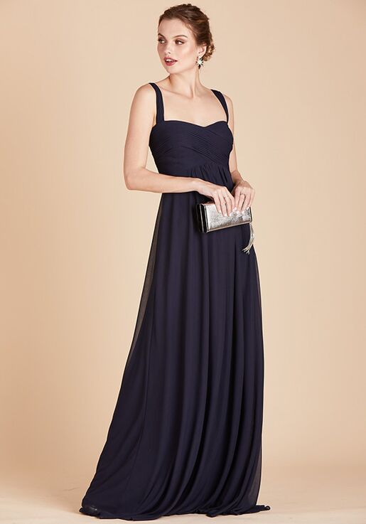 navy sweetheart bridesmaid dress