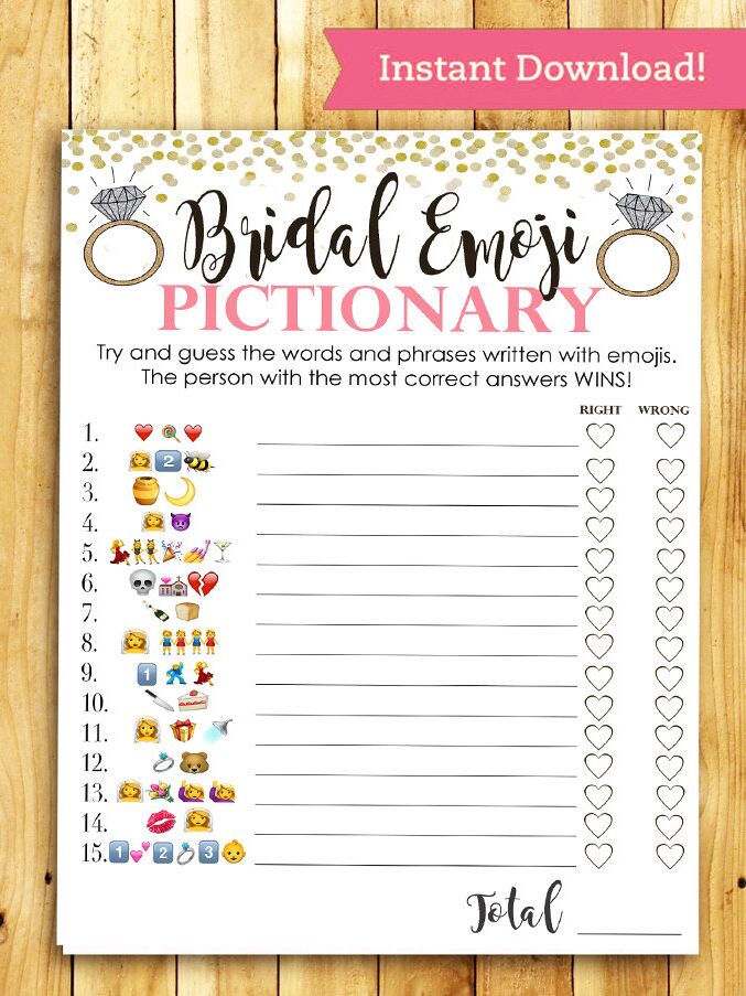 10 Printable Bridal Shower Games to DIY