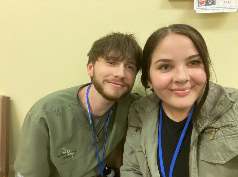 Lydia and Blake serve together at Tim Tebow's Night To Shine event where Blake provided massages for all the parents.