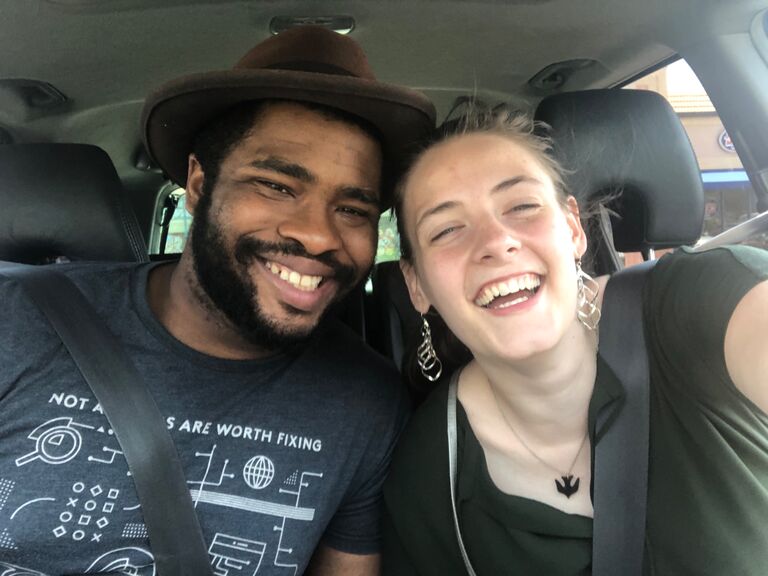 First time seeing each other after the phone call of intentionality. 