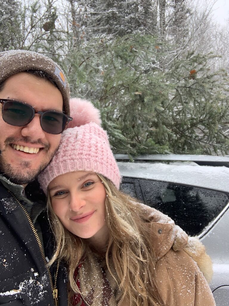 Savannah and Jon celebrated Christmas by cutting down their own tree from a nearby National Forest--an experience they'll never forget!