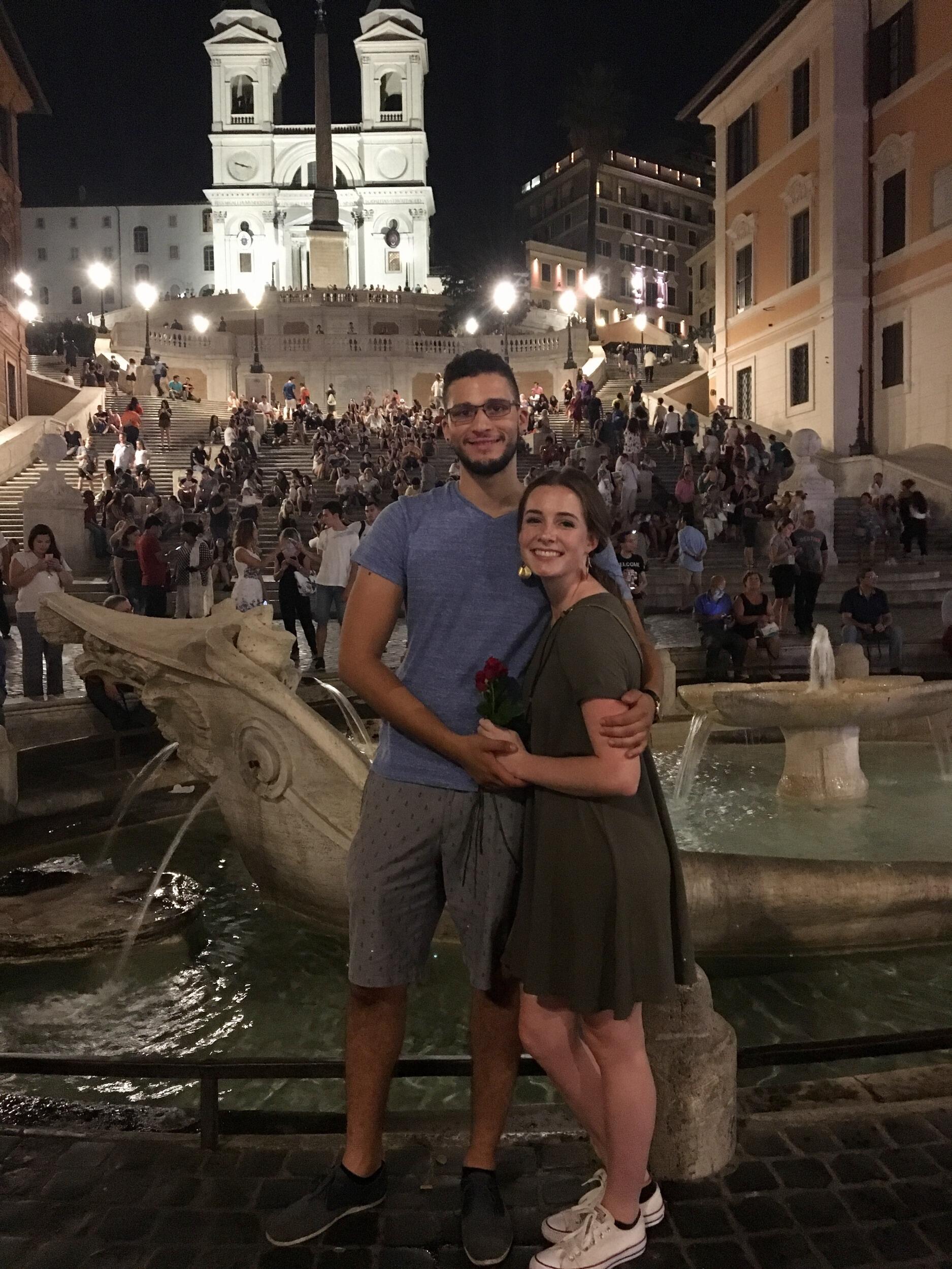 First date at the Spanish Steps, Rome. 