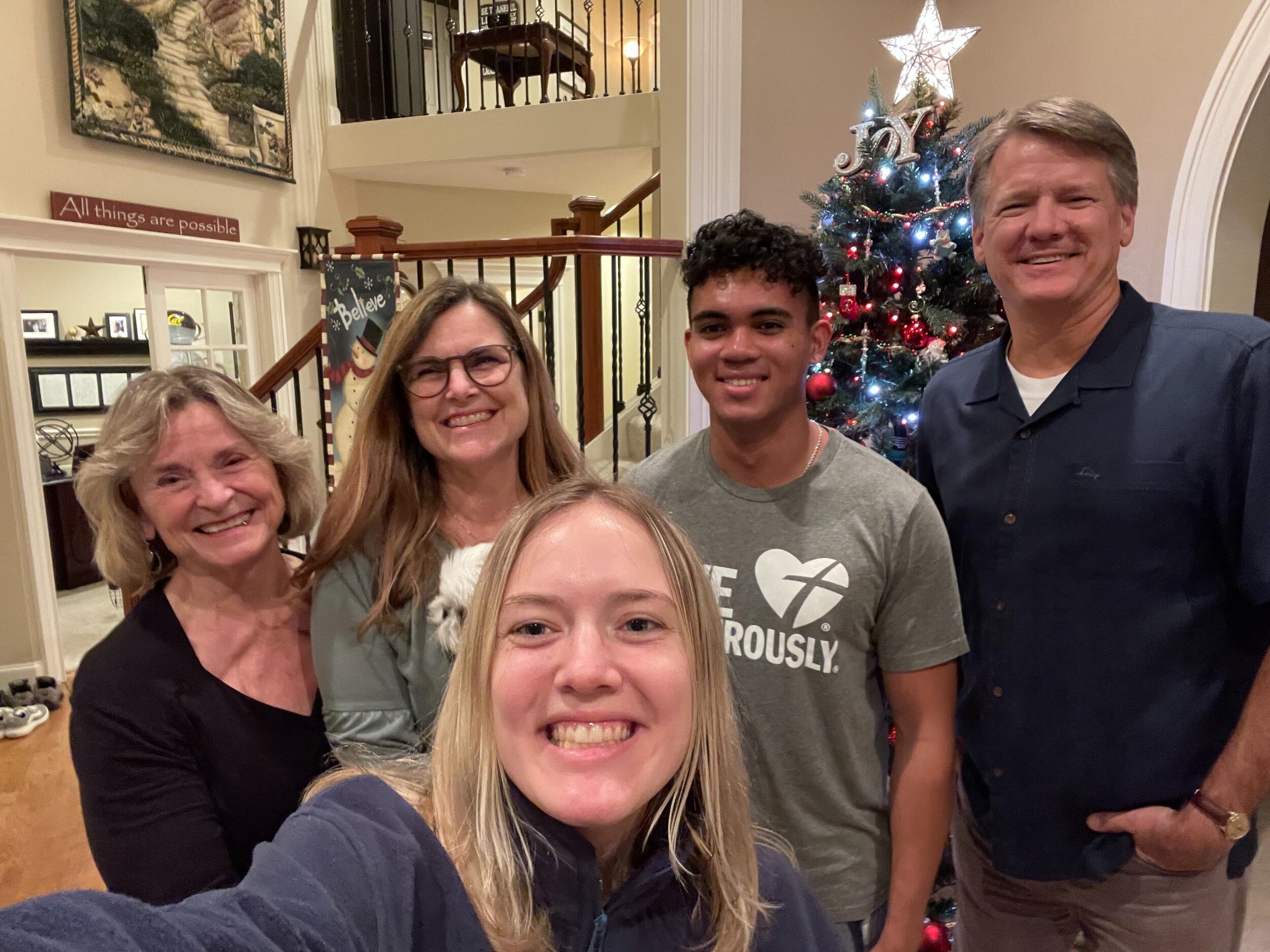 Thanksgiving 2021 - Elise's "friend" Josh wanted to visit Portland! He met Mr. and Mrs. Marvin, and Grammy. But... they weren't dating yet!