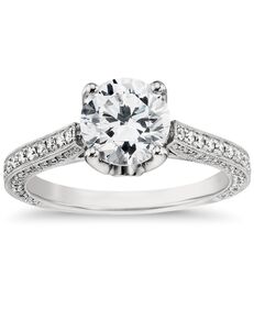Monique Lhuillier Fine Jewelry Floral Halo Diamond Engagement Ring ...