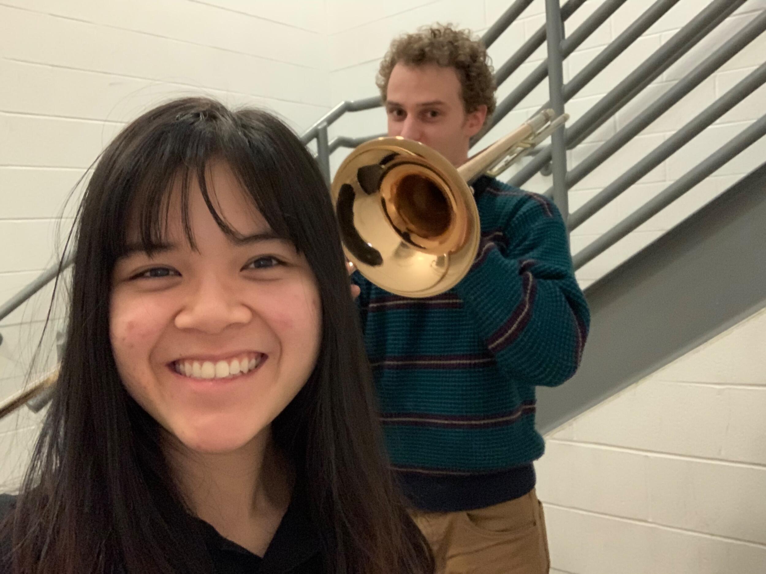 CCM at UC

Cincinnati, OH

Lucy joins Jacob during a stairwell trombone practice session!