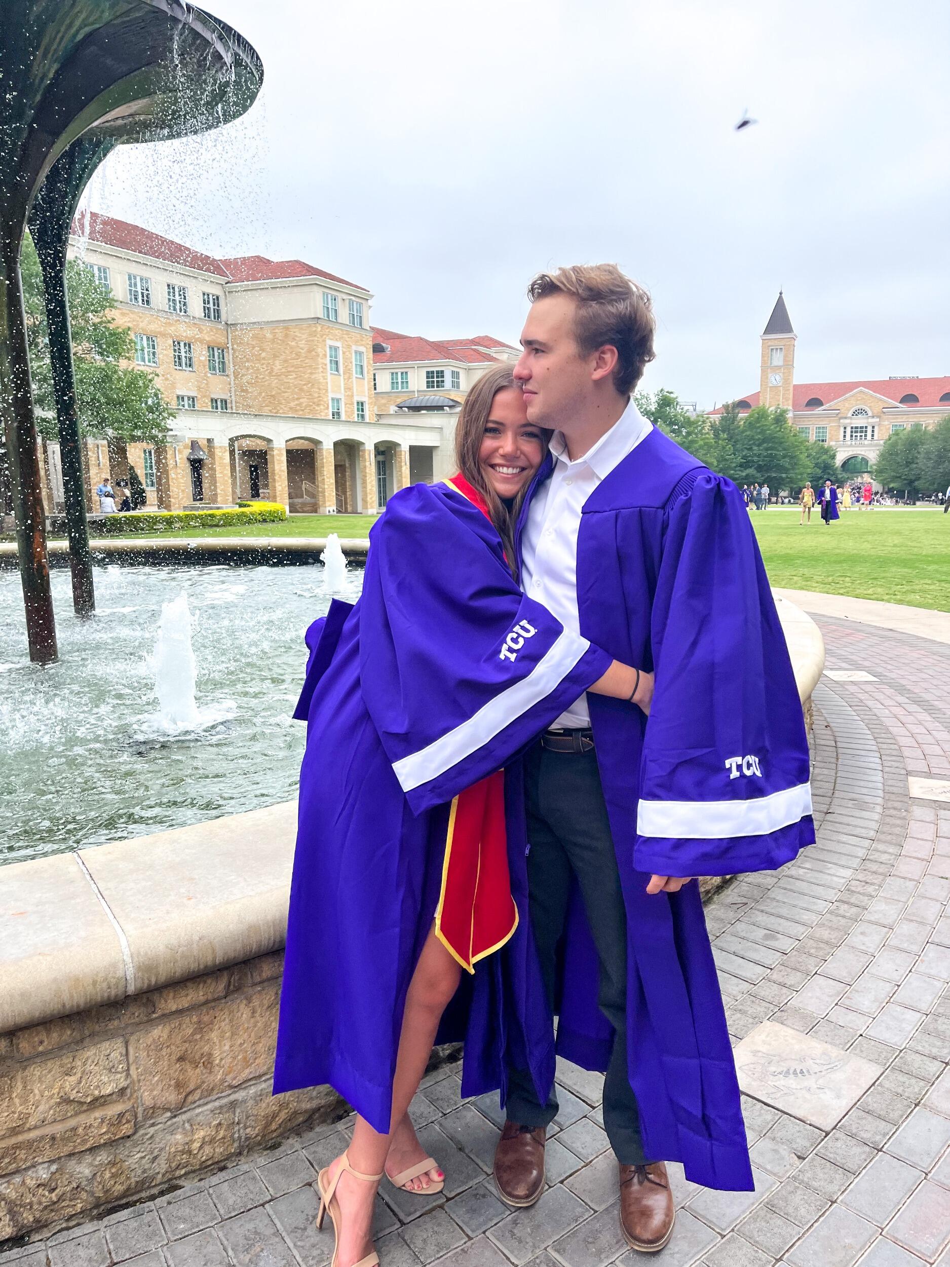 Lane + Spencer's TCU graduation - Spent all 4 years together!