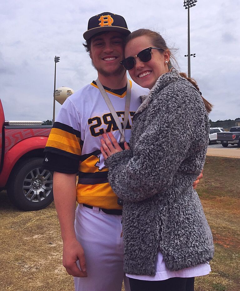 Taelor's first time watching Carter play baseball 