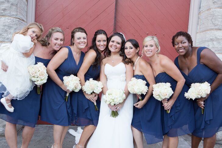 next navy bridesmaid dresses