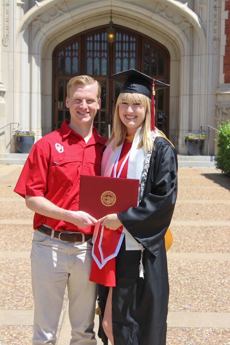 Caitlyn's COVID graduation from OU