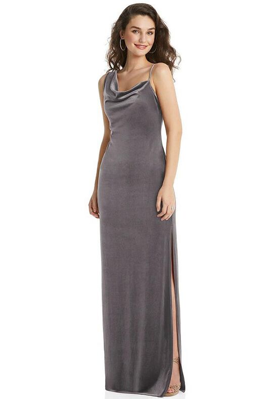 Deep V-neck Shirred Skirt Maxi Bridesmaid Dress With Convertible