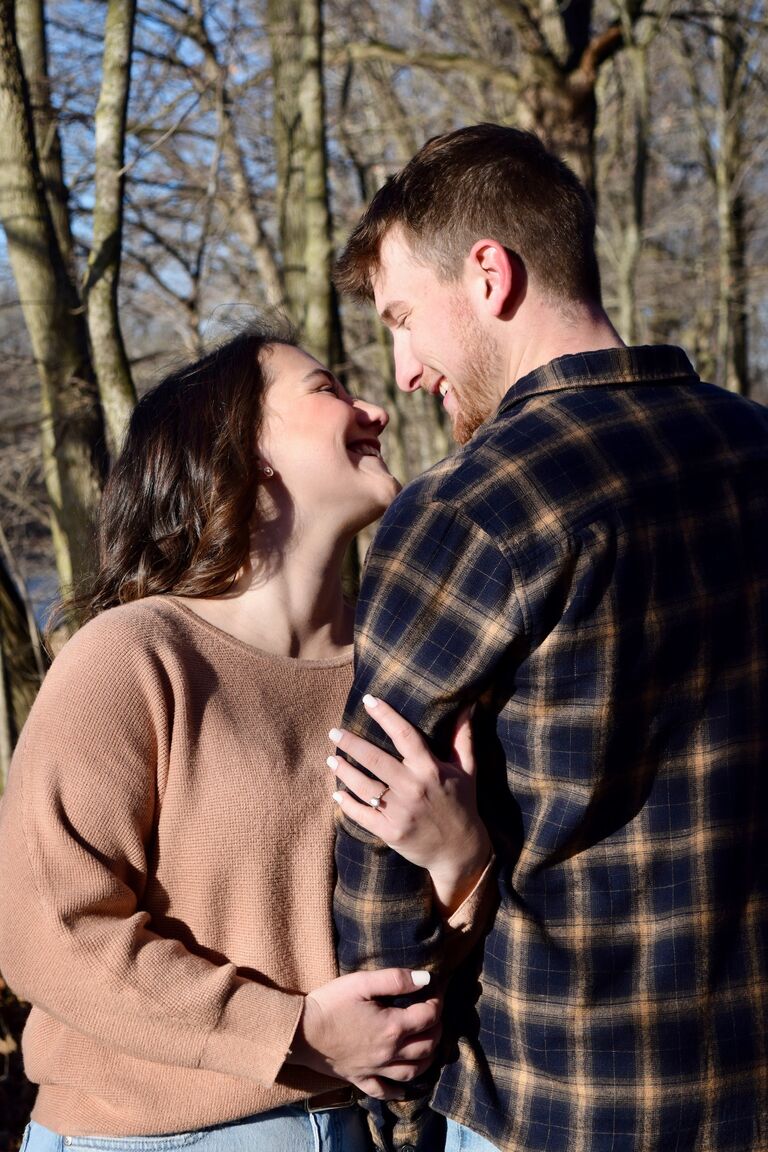Our first engagement shoot, taken by Emerson. One of Claudia's friends from SVSU!