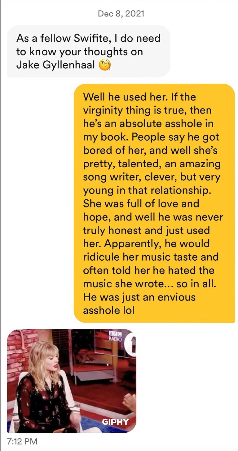 The convo that started it all. It was the passion and detailed analysis that sold me (Alyssa). 