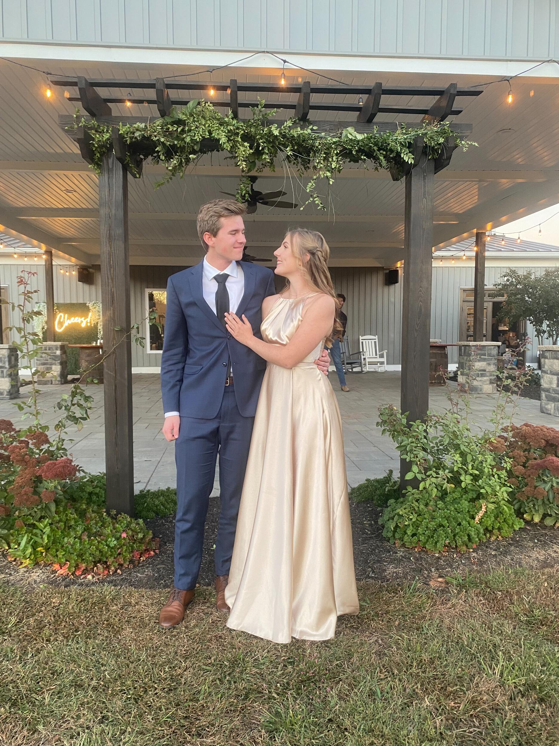 Celebrating our first year together at a wedding Dalerose was the Maid of Honor in. (Fun fact : the girl who got married is also Dalerose's Maid of Honor!!)