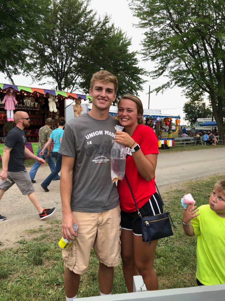 Taryn won two fish at the Union County fair. Their names were Beans and Larry. They died shortly after.  )-: