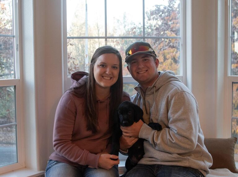 The day we brought home our boy, Fleck!
