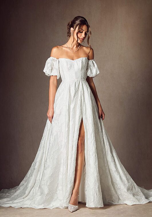 Azazie Azazie Gladiola in Diamond White Wedding Dress | The Knot