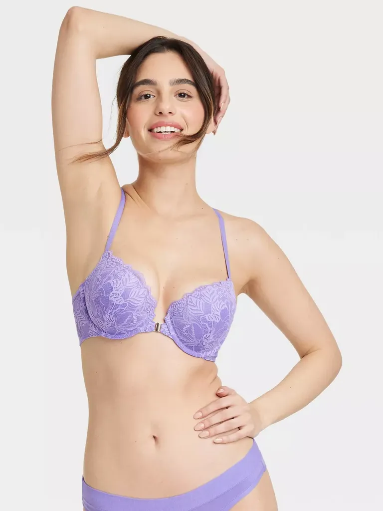 Sexy Push up Bras Set Transparent Underwear Lingerie Lace Bra & Matching  Panty