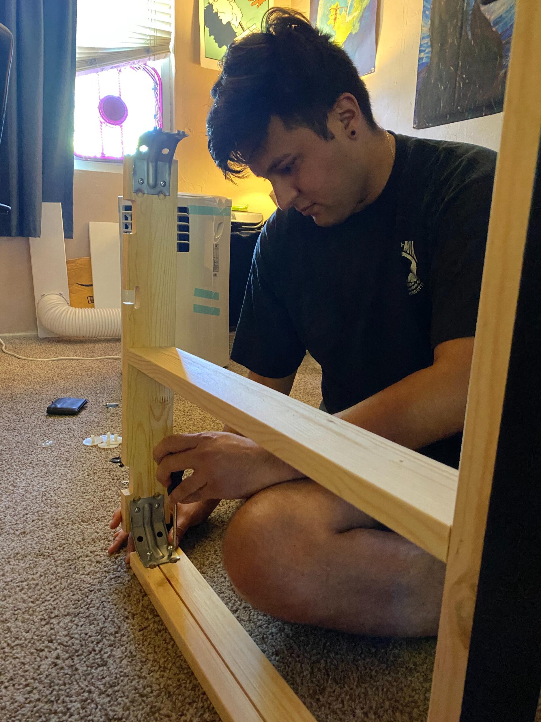 The first Ikea furniture we ever built together!