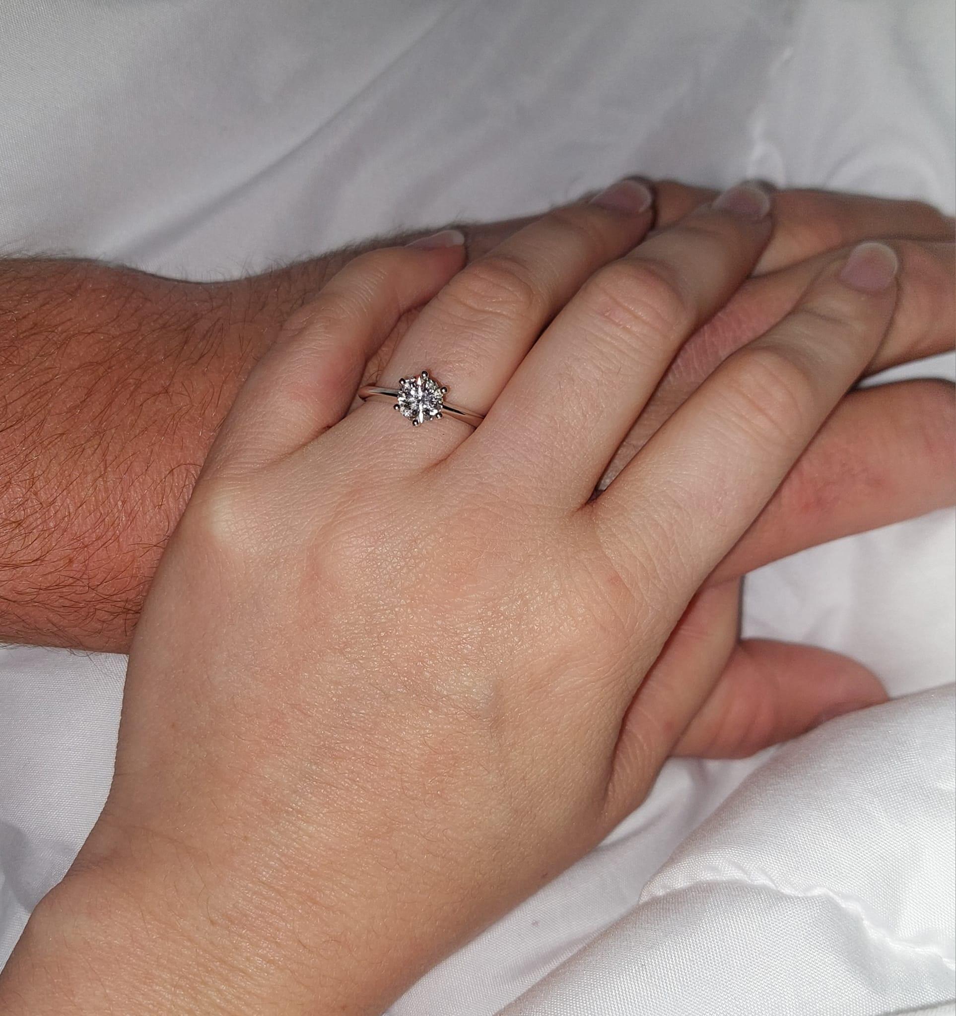 8 am wakeup call - there are no pictures of the actual proposal. Oops. 