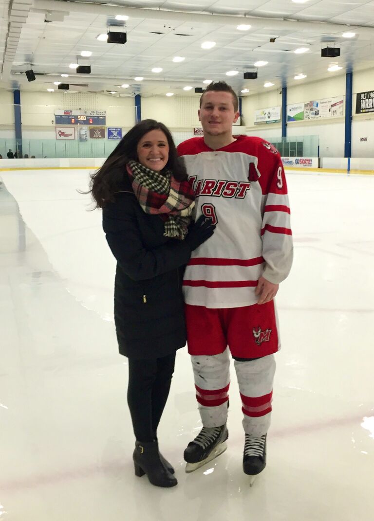 Brett's Senior Hockey Game at Marist. This hockey rink holds a special place in both our hearts. <3