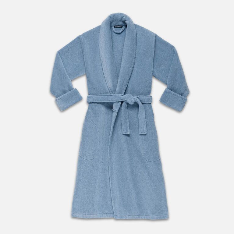 Blue Brooklinen super plush bathrobe, wedding gifts under $100