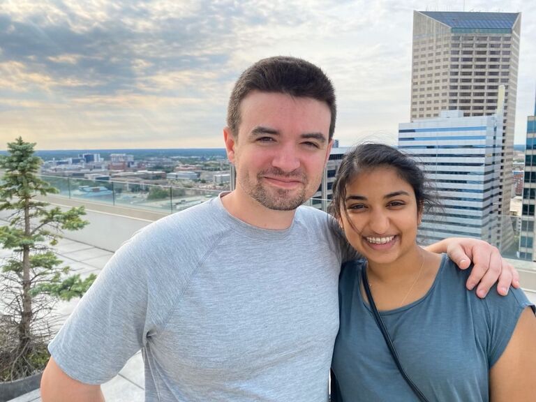 First picture together in Indianapolis!