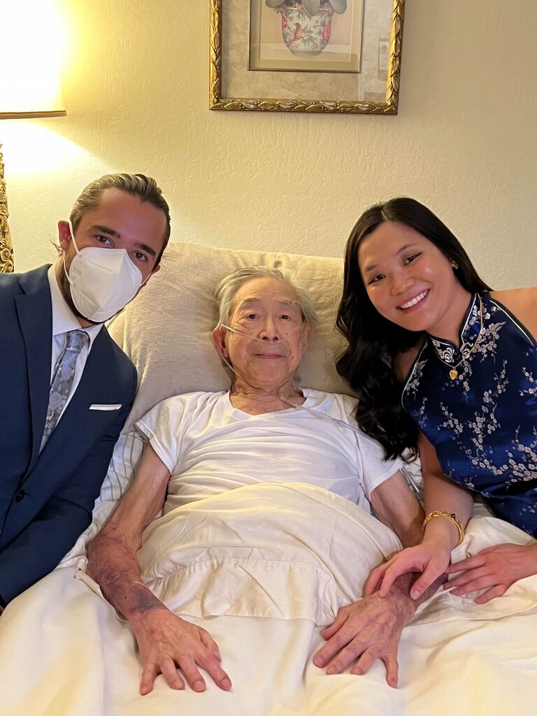 Tea ceremony with Nat's grandpa