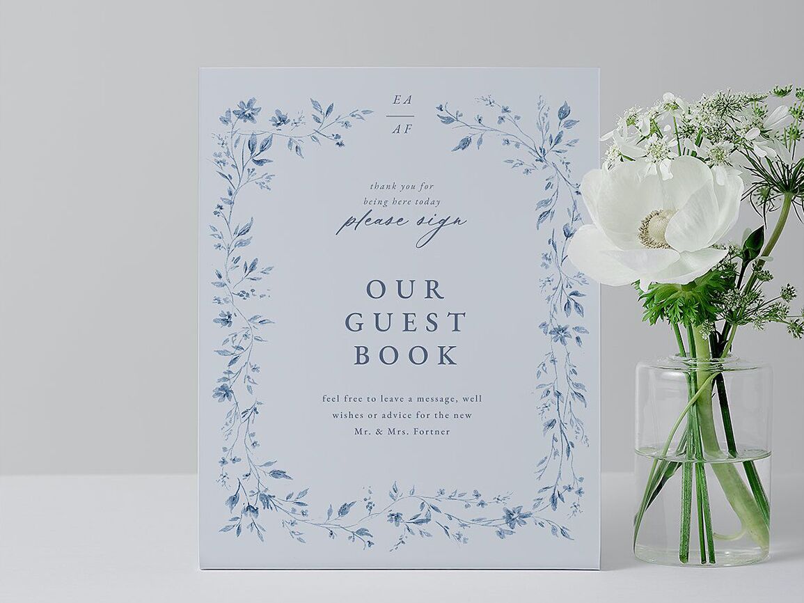 Wedding guest book sign from The Knot Paper