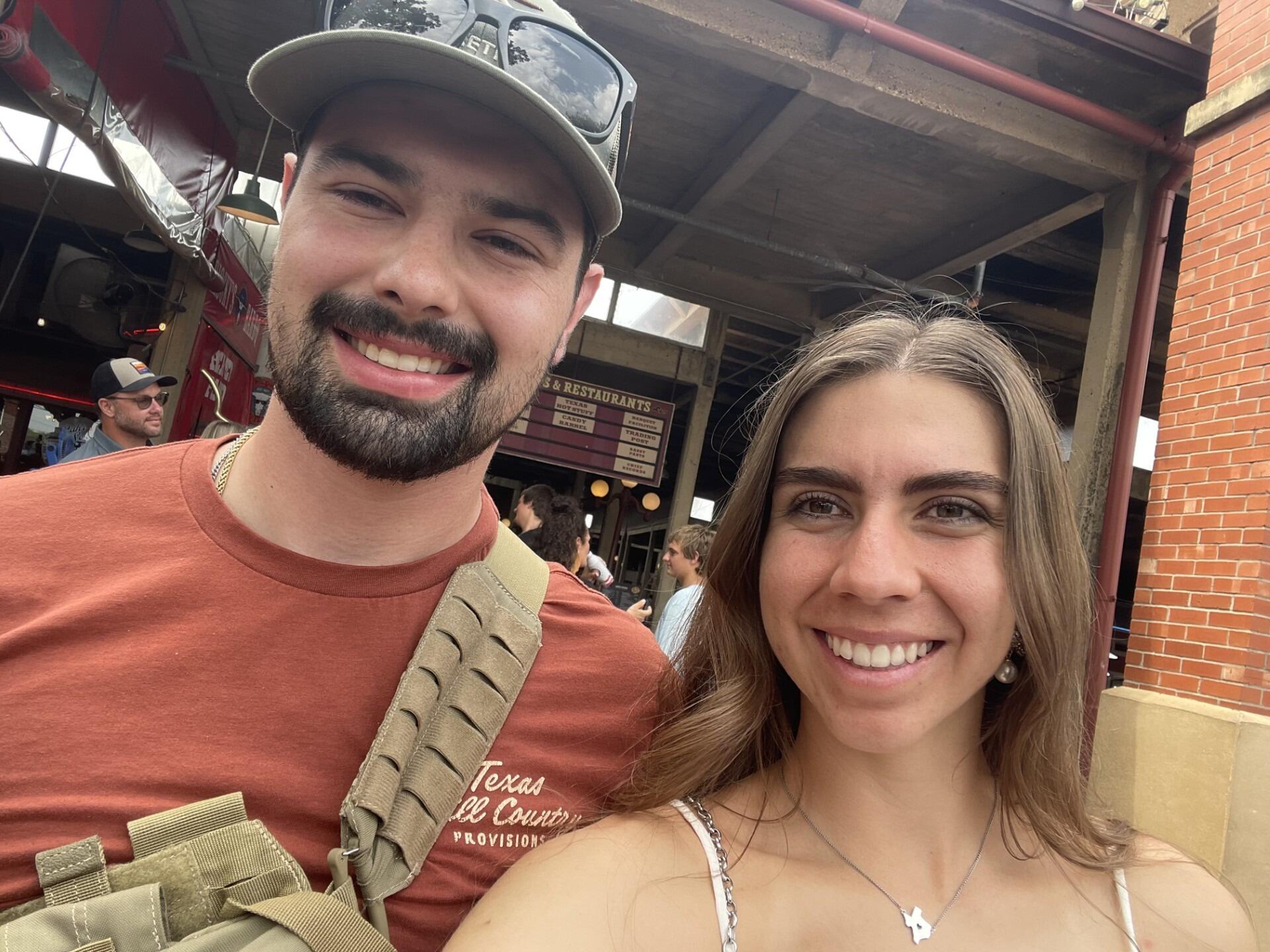 Emily and Sebastian went on a trip to Fort Worth. Over a delicious breakfast of homemade waffles and whipped cream, Sebastian proposed and the two got engaged! 