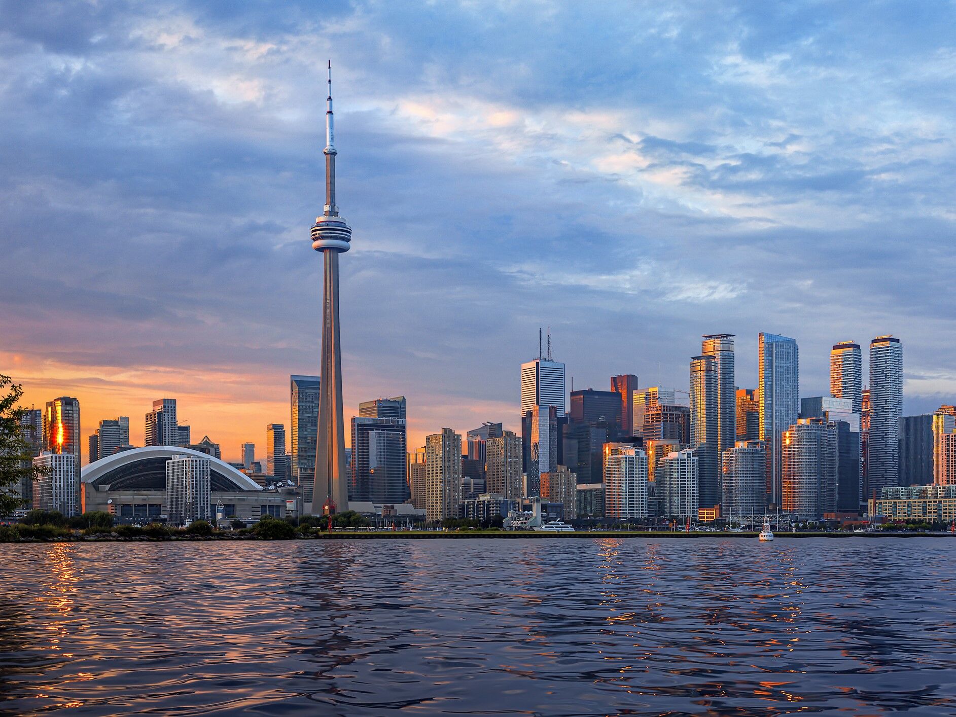 The Toronto Skyline at dusk.