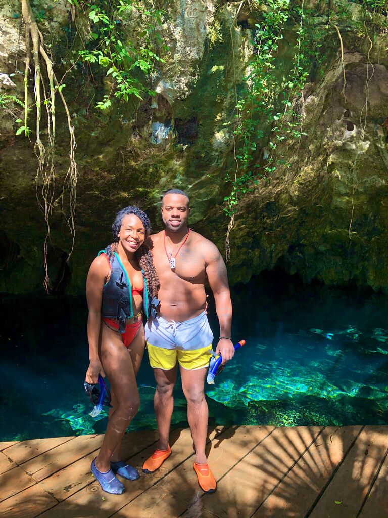 Diving in the Cenote's  in Tulum, Mexico