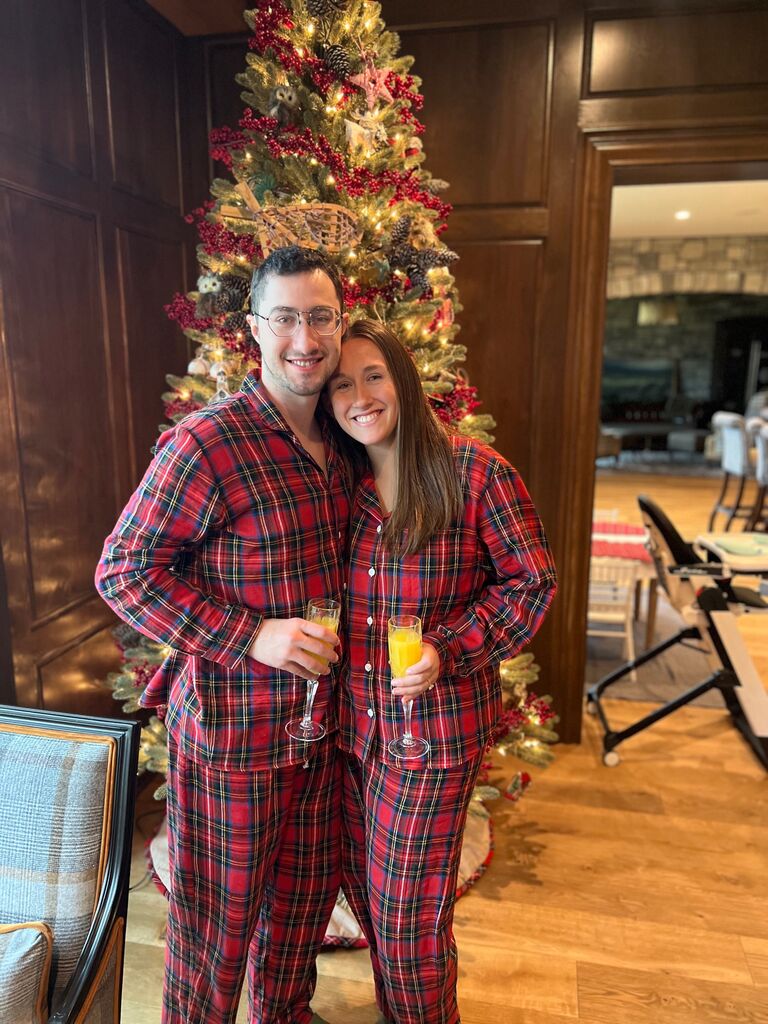 Celebrating the holidays with matching pajamas!