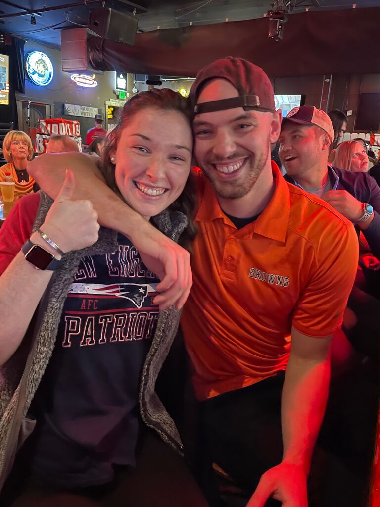 Browns vs. Patriots (Patriots won, obvi)