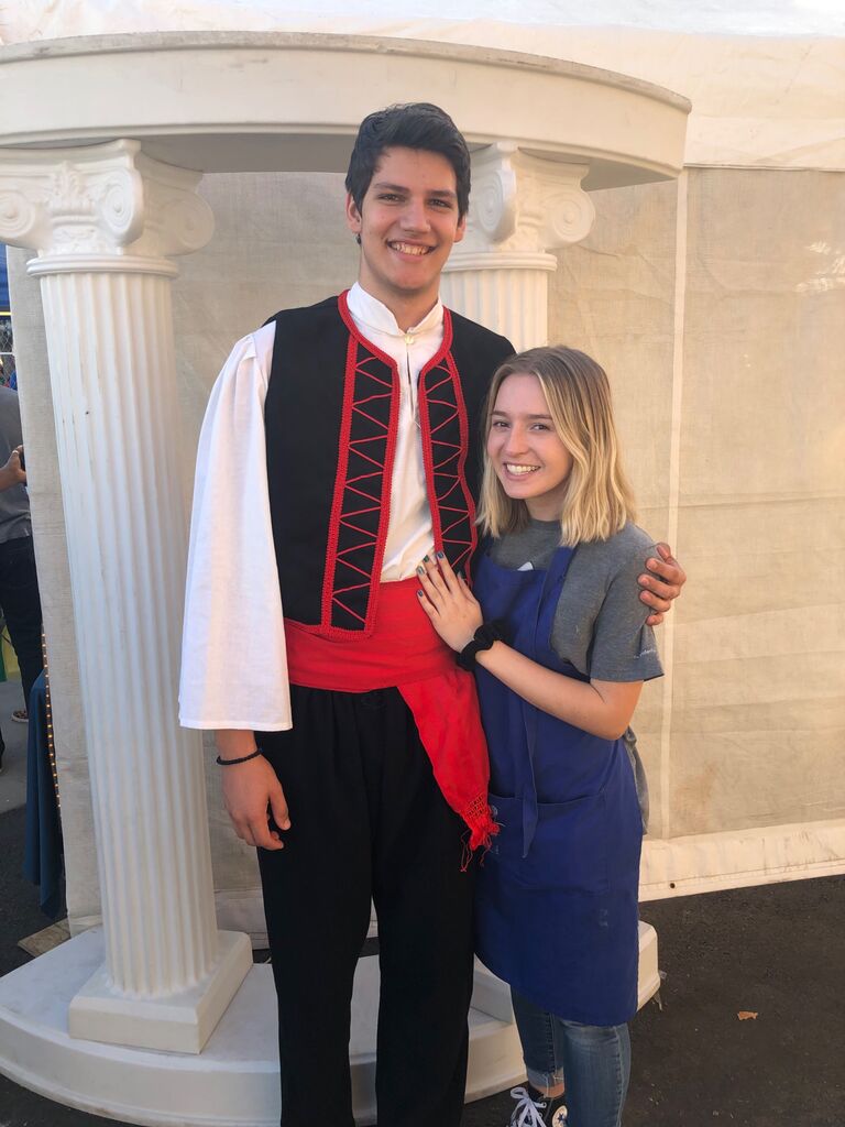 First time volunteering at the Greek Food Festival together!