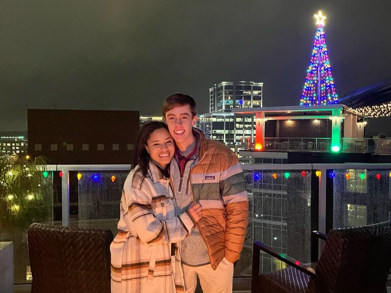 Celebrating one month together at Up on the Roof !