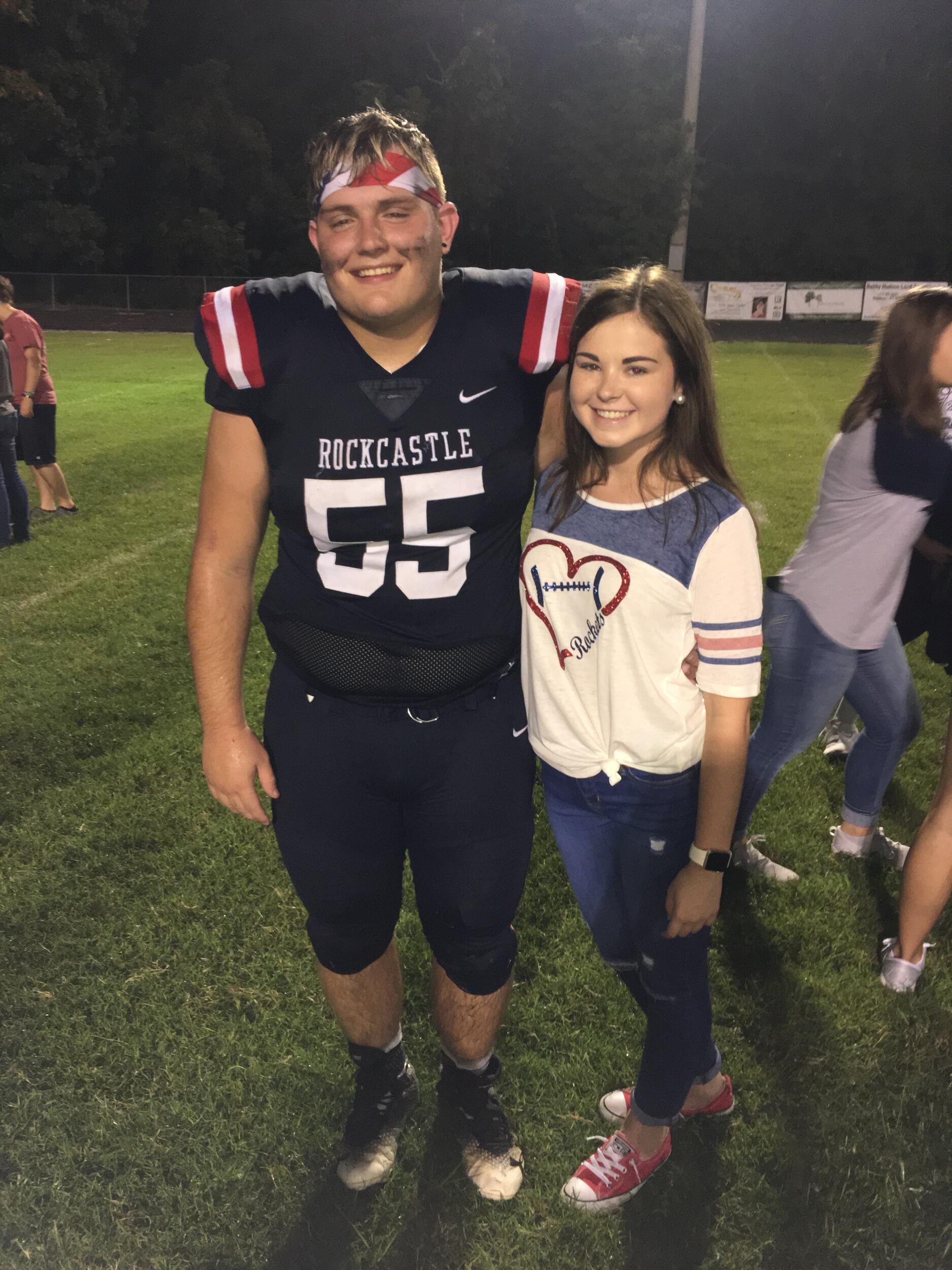 Dated through JD's senior football season.