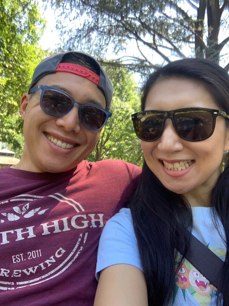 Our first photo together. (Boston Commons)