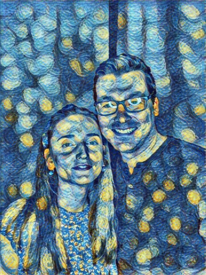 We really enjoyed spending time together. We went to the art museum, and we were in awe and very impressed. We admired all the pictures on the wall drawn by Van Gogh and listened to the music playing. It was very romantic.